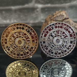 Moneda de <span class=keywords><strong>Tarot</strong></span> Lucky Metal Craft Constelación Inspirada en la cultura occidental Moneda de deseos para la buena suerte - Product Image 4