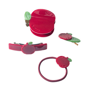 กิ๊บติดผม Chasesun รูปแอปเปิ้ล ขนาด 6.5 ซม. กิ๊บหนีบผมเรซิ่นขนาดเล็ก สำหรับผู้หญิง ใช้ได้ทุกวัน - Product Image 5