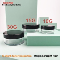 Pot de crème Récipient de lotion avec couvercles blancs transparents noirs Capuchon cosmétique à visser PS Mini échantillon vide clair en plastique 10g 15g 30g
