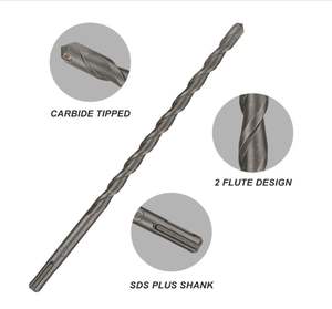 Juego de 17 brocas de acero de alta velocidad SDS Plus con punta de diamante M35 para perforación de mampostería, kit de brocas para taladro eléctrico - Product Image 5