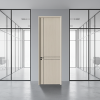 Portes intérieures en bois massif de qualité supérieure pour la conception moderne des chambres et bureaux, durables, insonorisantes, finition à grain naturel