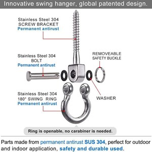 Haoze D-Type Expansion Hook 45551 For Boxing Bag Yoga <b>Hammock</b> Outdoor <b>Swing</b> - Product Image 3