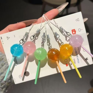 Porte-clés Sucette Mignonne Imitation Alimentaire, Chaîne de Téléphone Portable, Pendentif Décoratif pour Sac à Main Femme/Fille, Cadeau Sucré, Vente Chaude - Product Image 1