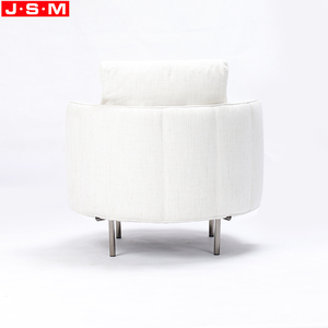 Sofá Individual de Lujo para Sala de Estar, Estilo Nórdico <span class=keywords><strong>Italiano</strong></span>, con Brazos y Patas Metálicas, Tapizado en Tela - Product Image 4