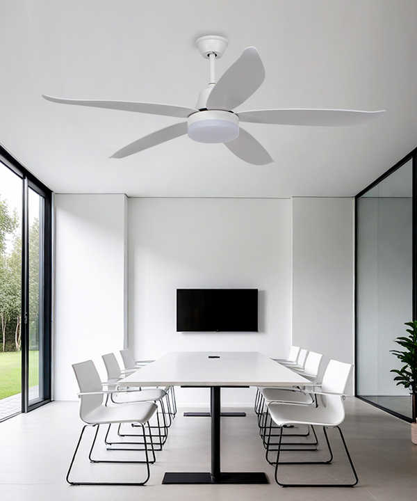 52-Inch Modern Ceiling Fan With Light and Remote - Nordic Minimalist Style, Variable Speed - Electric Ceiling Fans