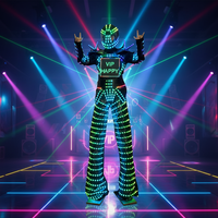 Costume de marcheur sur échasses LED programmable avec affichage numérique, tenue de robot pour adulte unisexe, idéal pour la scène, la danse, les fêtes et les spectacles
