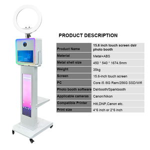 Photomaton portable DSLR à écran tactile de 15,6 pouces de qualité supérieure avec écran LCD de 29 pouces, prend en charge la lecture vidéo et <span class=keywords><strong>photo</strong></span> - Product Image 5
