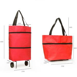 Wholesale Factory-Designed Large Folding Shopping <b>Trolley</b> Bag Oxford Cloth Fashionable Wheels <b>Foldable</b> Tote Bag for Shopping - Product Image 2
