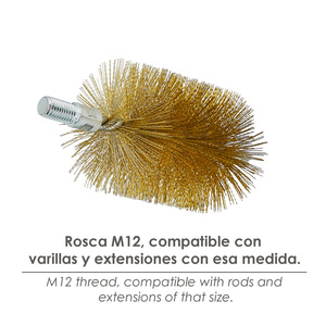 Spazzola per Pulizia Tubi in Acciaio 75 mm M12 - Product Image 3
