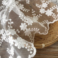 Tissu en maille gaze tulle vêtements de mariage, tissu de broderie tulle maille dentelle tissu matière première tissu dentelle élégant