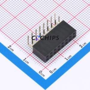 FH2.54-06-08PWS Pin Socket Bent Lead Through Hole,P=2.54mm Connector 2x8P 2.54mm 2.54mm Square Hole - Product Image 1