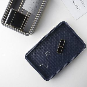 Plateau <span class=keywords><strong>de</strong></span> rangement carré en velours et cuir écologique <span class=keywords><strong>de</strong></span> luxe pour parfums et rouges à lèvres, idéal pour la salle <span class=keywords><strong>de</strong></span> bain, petite taille - Product Image 4