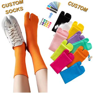 <span class=keywords><strong>Chaussettes</strong></span> <span class=keywords><strong>japonaises</strong></span> en coton respirant à deux <span class=keywords><strong>doigts</strong></span>, style tongs, à bout fendu, tricotées, pour l'été - Product Image 1