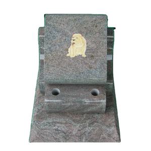 花崗岩の石の記念碑カスタムヘッドストーン記念犬の墓石パーソナライズされた猫の墓石ペットの写真付き - Product Image 1