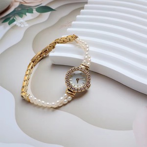 Custom Japanese Movement Quartz Women <b>Watch</b> Pearl Decoration Chian with Luxury Dial As Ladies Gift - Product Image 3