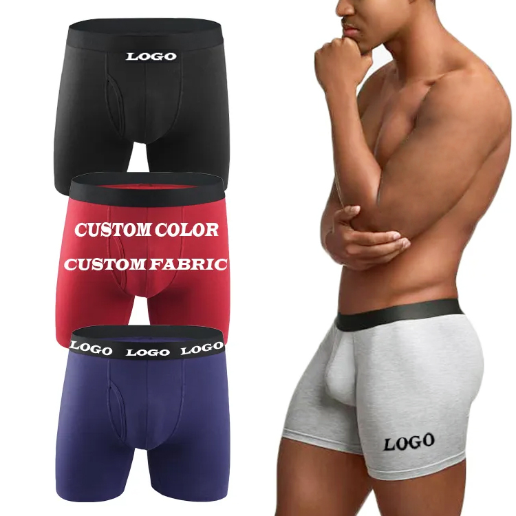 Mens Underwear Boxer Briefs Cotton Spandex
