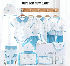 Set di 24 Pezzi di Vestiti <span class=keywords><strong>per</strong></span> Neonati in Cotone, Cofanetto Regalo con Stampa Oceanica <span class=keywords><strong>per</strong></span> Baby Shower, 0-12 Mesi - Product Image 2