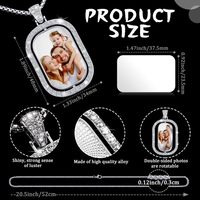 Collier pendentif ovale tendance, cadeau personnalisé, supports vierges pour sublimation, collier en strass fin pour impression par transfert thermique