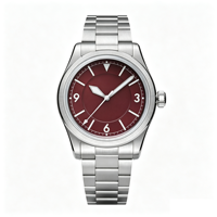 Montre mécanique automatique pour homme de 38 mm alimentée par un mouvement Miyota 9039, design classique avec fermoir micro-réglable, étanche