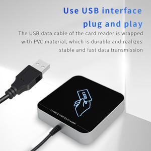 เครื่องอ่านบัตรแบบไร้สัมผัส NFC 13.56mhz IC USB สำหรับควบคุมการเข้าออก ISO14443A 125Khz RFID เครื่องอ่านบัตรแบบตั้งโต๊ะอัจฉริยะ ทำจากพลาสติก - Product Image 3