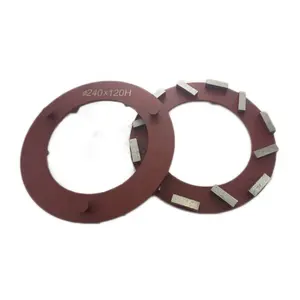 240mm Segment Concrete Floor Grinding Diamond Ring with 3 Pins