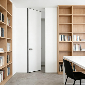 Pintu Interior GUJIE Invisible Wall1 Panel Putih Berlapis Primer Inti Padat Dengan Perlengkapan Perangkat Keras Termasuk Los Angeles, Gratis Ongkir - Product Image 4