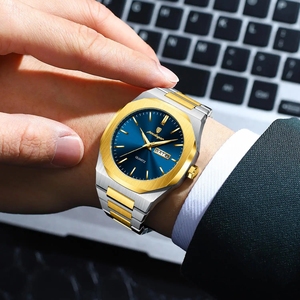 POEDAGAR 825 in <span class=keywords><strong>acciaio</strong></span> inox moda sport orologio da polso da <span class=keywords><strong>uomo</strong></span> al quarzo di lusso Casual <span class=keywords><strong>uomo</strong></span> impermeabile luminoso settimana orologio da <span class=keywords><strong>uomo</strong></span> - Product Image 2