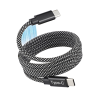 Câble de données magnétique tressé Type-C PD 66W 100W Charge rapide Ordinateur Smartphone Imprimante Tablette Android iOS Rétraction automatique