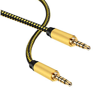 <span class=keywords><strong>สาย</strong></span>สัญญาณเสียง TRRS 3.5 มม., 5 ฟุต 4 ตัวนำ (4 ขั้ว) พร้อมไมโครโฟน [รองรับไมโครโฟน] <span class=keywords><strong>สาย</strong></span> <span class=keywords><strong>Aux</strong></span> แบบถักไนลอน รองรับลำโพง - Product Image 3