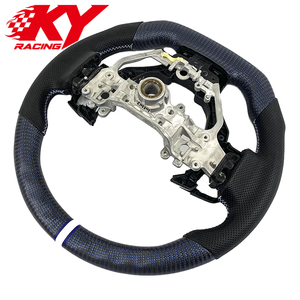 Volante deportivo personalizado de fibra de carbono azul mate con cuero, adecuado para Lexus IS250 IS300 IS350 ISF RC RX RCF GS GSF NX ES - Product Image 3