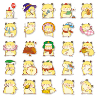 50pcs Usine Vente Fun Vitality Personnalisé Original Hamster Syrien Autocollants pour Parapluie et Porte