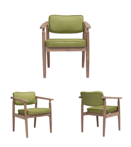 Restaurant design de luxe, chaises de salle à manger en tissu moderne, fauteuil d'école turque en bois massif pour hôtels - Product Image 3