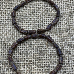 Bracelet en perles de bois naturel fait à la main, perles rondes en bois, bracelet extensible élastique, bijoux unisexes pour le yoga et la méditation - Product Image 1