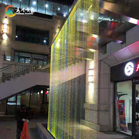 Fontaine d'extérieur en pierre avec cascade, équipement de piscine, spectacles lumineux musicaux extérieurs à changement de couleur, vente chaude