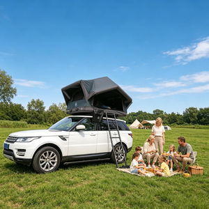 <span class=keywords><strong>Tente</strong></span> de toit gonflable, tentes de voiture SUV multi-usages UNISTRENGH avec coussin d'air, 2 lucarnes en TPU, installation facile pour le camping - Product Image 3