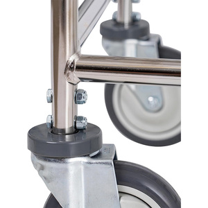 Carrito de Lavandería Resistente con Estructura de Acero Cromado, <span class=keywords><strong>Cesta</strong></span> de Lavandería Comercial y Ruedas Giratorias de 5 Pulgadas - Product Image 3