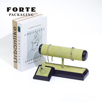 Support de présentation de bijoux FORTE PACKAGING en microfibre et bois, protection renforcée, couleur personnalisable, plateau pour colliers, porte-bagues, porte-bracelets