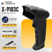 Escáner de Códigos de Barras Xincode 2D, Escáner de Códigos QR 1D Inalámbrico USB 2.4G, Lector de Códigos de Barras para Supermercado, Modelo X-9103C