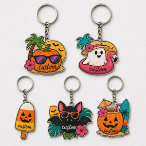 Porte-clés personnalisés pour l'été, chaînes de personnages de fêtes, décorations de festival d'été et d'Halloween, souvenirs, porte-clés - Product Image 1