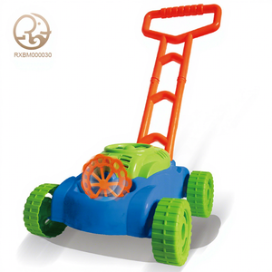 Venta al por mayor de plástico de empuje de juguete con pilas de jabón cortacésped máquina de burbujas para niños - Product Image 1