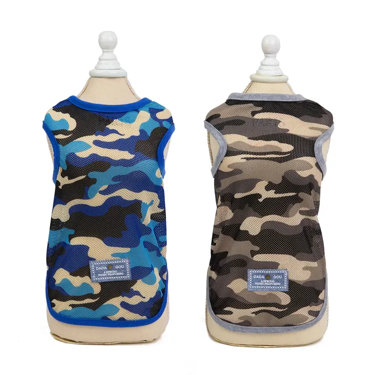 Summer Dog Pet Clothes Breathable Mesh Small Puppy Dogs Clothing -Cool Camouflage Dog Vest