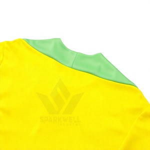 Conjunto Deportivo para Hombre en Amarillo y Verde con Bloques de Color, Manga Larga, Tejido Transpirable de Poliéster - Product Image 3