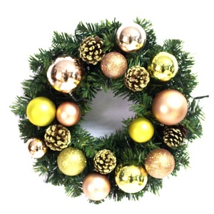 Mini ornement décoratif <span class=keywords><strong>de</strong></span> noël 24 pouces, fleurs artificielles suspendues, couronnes <span class=keywords><strong>de</strong></span> pin décoratives - Product Image 4