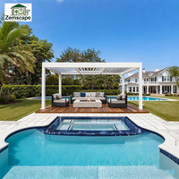 Pergola bioclimatique en aluminium Sweet Home, système de toit rétractable motorisé moderne pour l'extérieur, stores latéraux, jardinage en arrière-cour
