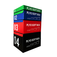 Caja de espuma para hacer ejercicio, juego de softbox de 4 niveles, ajustable, plyo