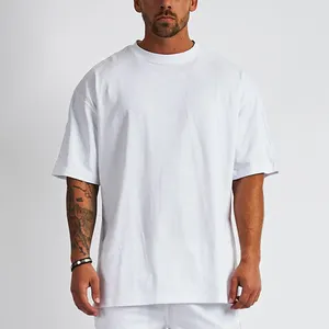 Tùy Chỉnh Boxy T Áo Sơ Mi Mens Trống Cotton Áo Thun Quá Khổ Drop Shoulder Thiết Kế T-shirt Tùy Chỉnh Chất Lượng In Ấn T Áo Sơ Mi