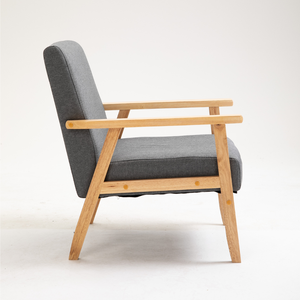 Fauteuils en bois au design moderne et abordables pour la maison, le salon, la chambre, le bureau, chaise d'appoint en tissu pour les hôtels - Product Image 6