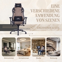 Chaise de gaming ergonomique haut de gamme très vendue avec accoudoirs 4D, repose-pieds en cuir PU respirant, inclinable et réglable en hauteur