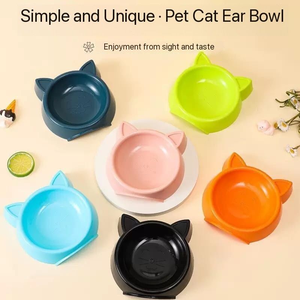 Creativo Portatile Gatto Cane Pet Ciotole antiscivolo di Piccole Dimensioni Acciaio Inox Carino a Forma di Gatto Ciotola a Forma di Faccia di Gatto per il Cibo Acqua Modello Solido - Product Image 6