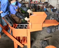 Machine à mouler des briques en terre cuite manuelle QMR2-40, machine à fabriquer des briques en terre cuite compressée, machine à fabriquer des briques en terre cuite interverrouillées